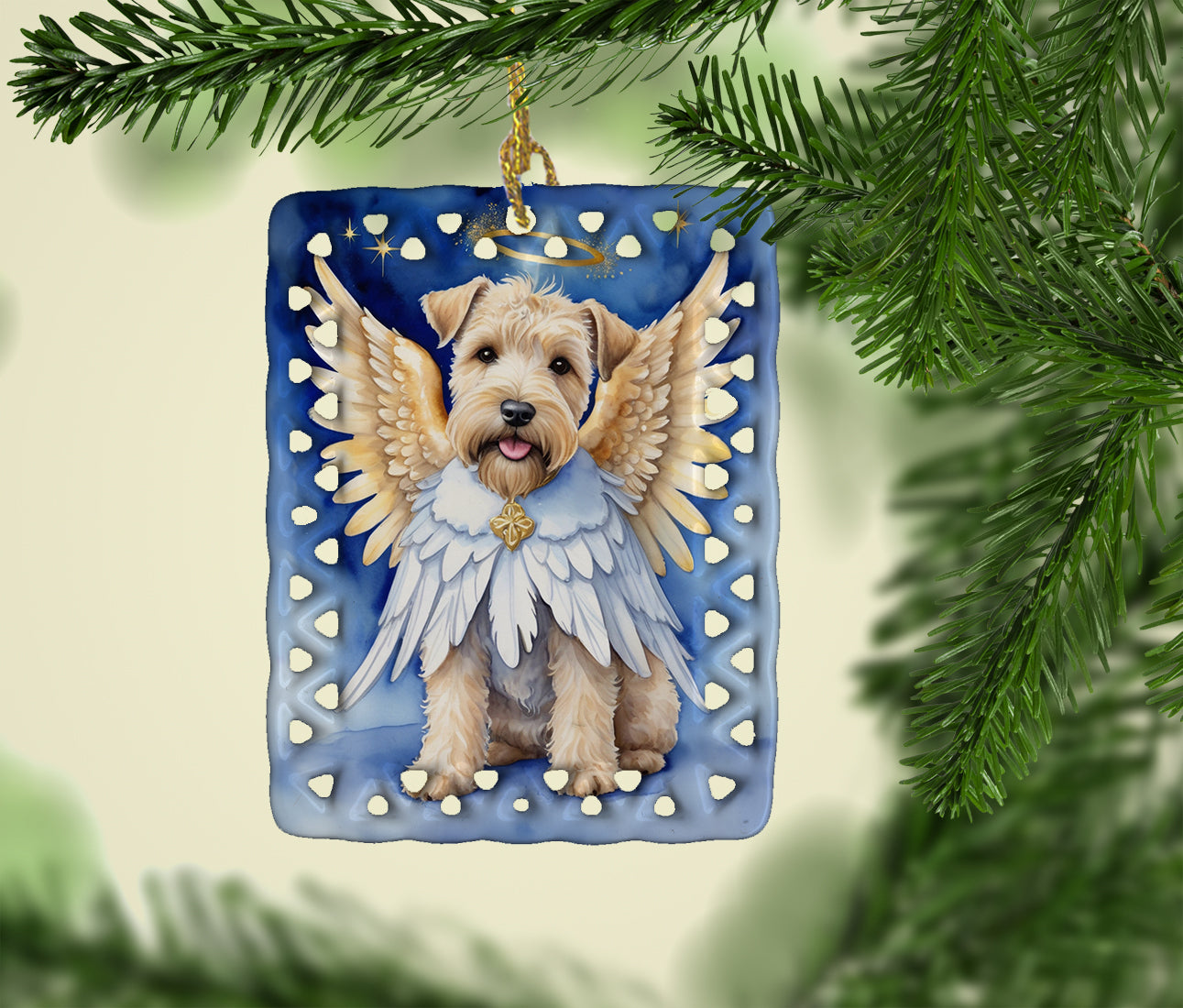 Wheaten Terrier My Angel Porcelain Ornament