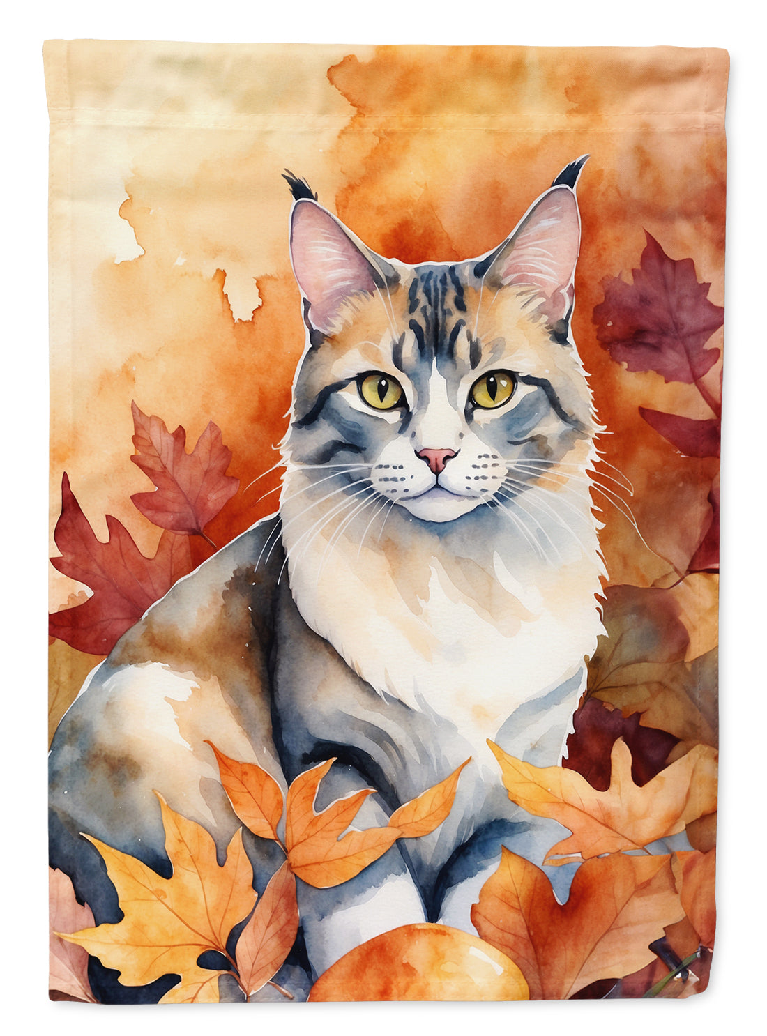 Buy this Aphrodite Giant Cat in Fall Leaves House Flag