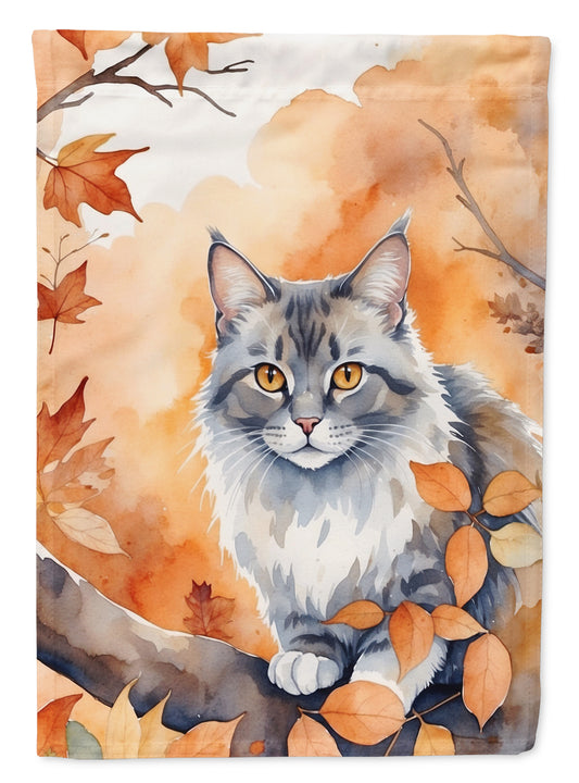 Buy this Australian Mist Cat in Fall Leaves House Flag