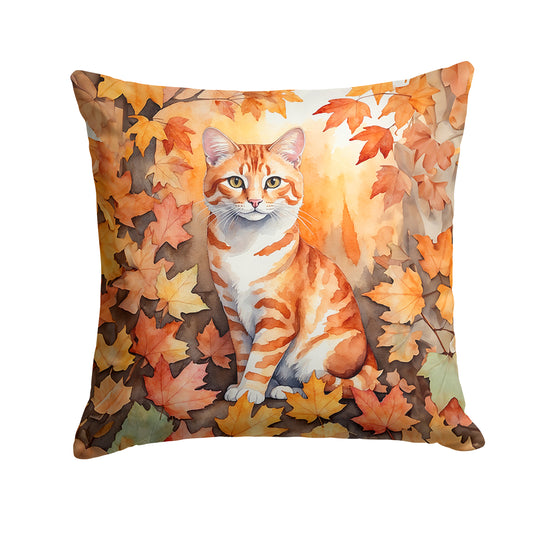 Buy this Cheetoh Cat in Fall Leaves Throw Pillow