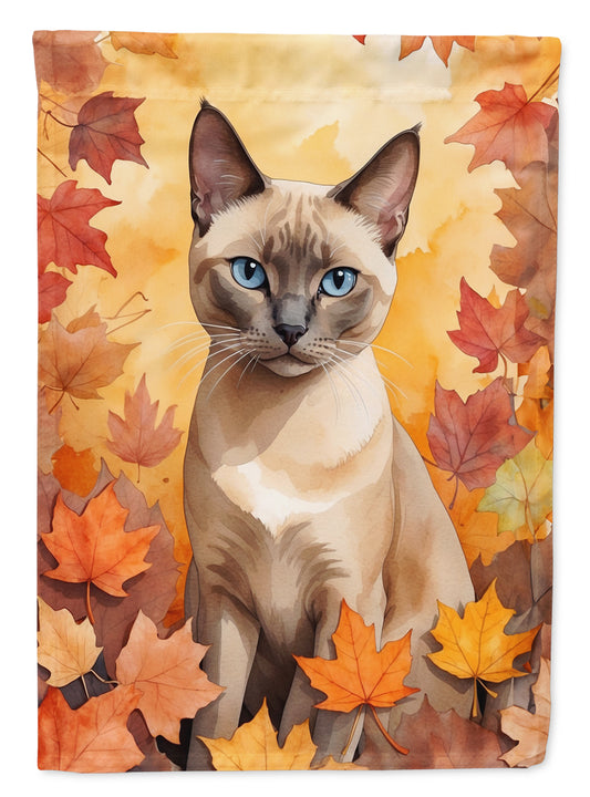Buy this Tonkinese Cat in Fall Leaves House Flag