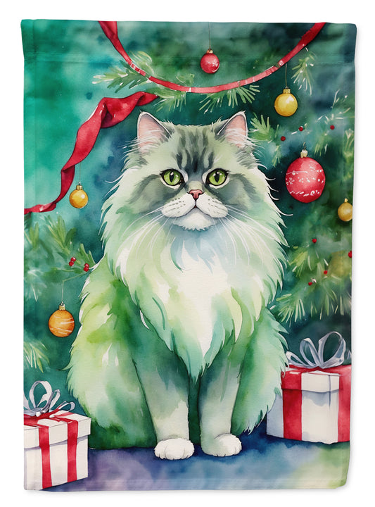 Buy this Persian Cat By the Christmas Tree House Flag