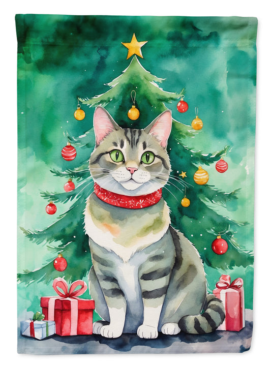 Buy this Raas Cat By the Christmas Tree Garden Flag