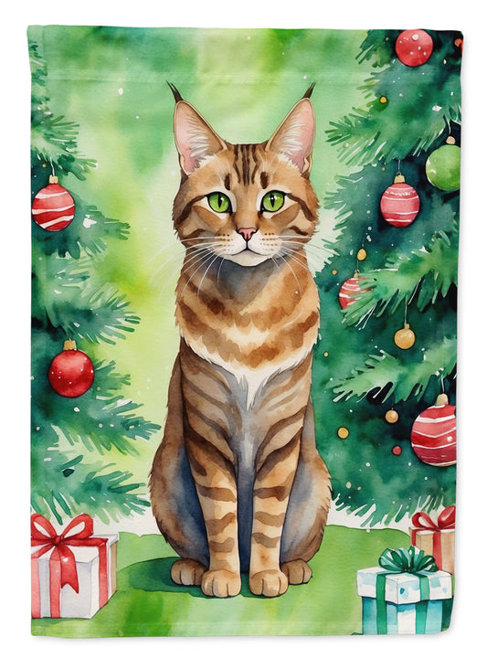 Buy this Sokoke Cat By the Christmas Tree House Flag