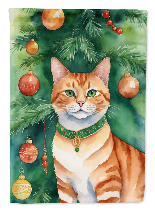 Buy this Suphalak Cat By the Christmas Tree House Flag