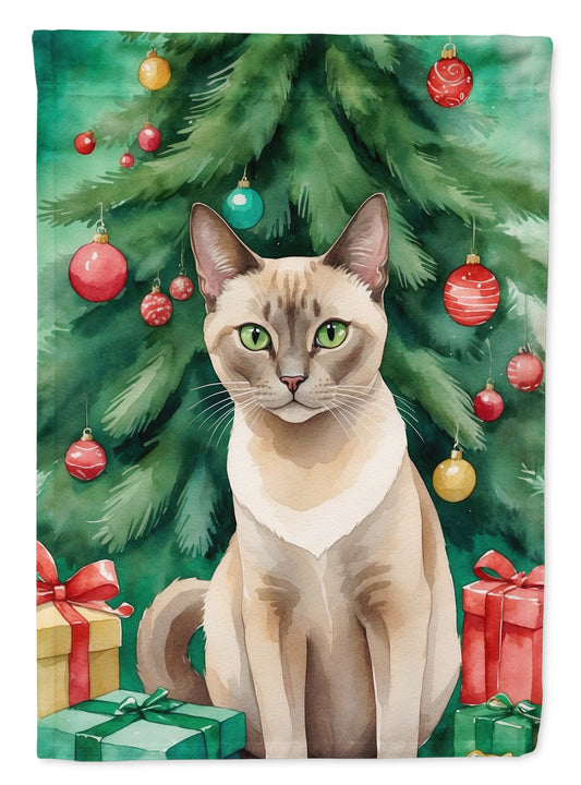 Buy this Tonkinese Cat By the Christmas Tree House Flag