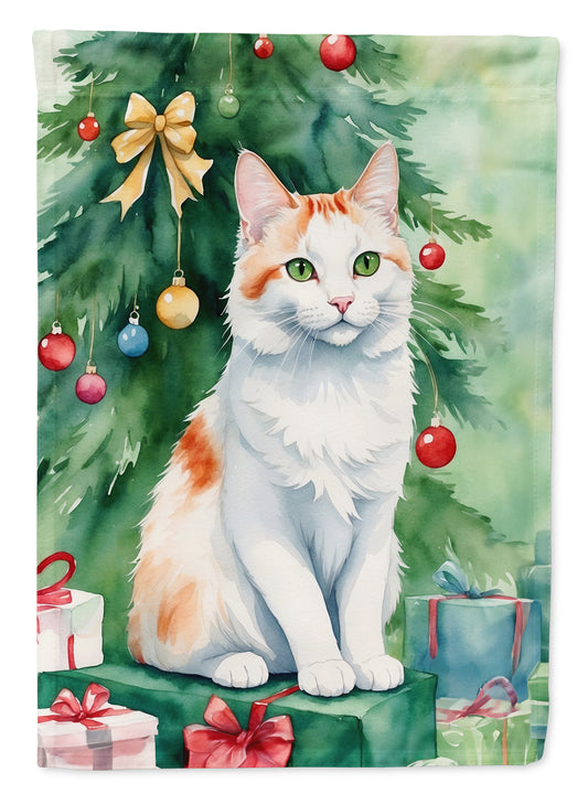 Buy this Turkish Van Cat By the Christmas Tree House Flag