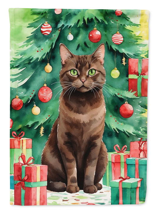 Buy this York Chocolate Cat By the Christmas Tree House Flag