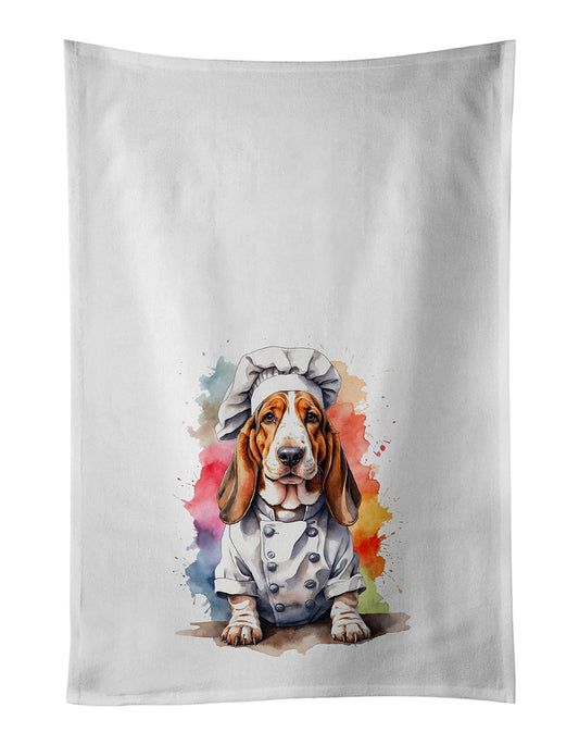 Buy this Basset Hound Chef Kitchen Towel Set of 2