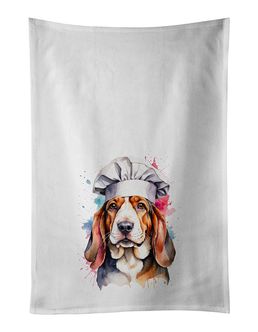 Buy this Basset Hound Chef Kitchen Towel Set of 2