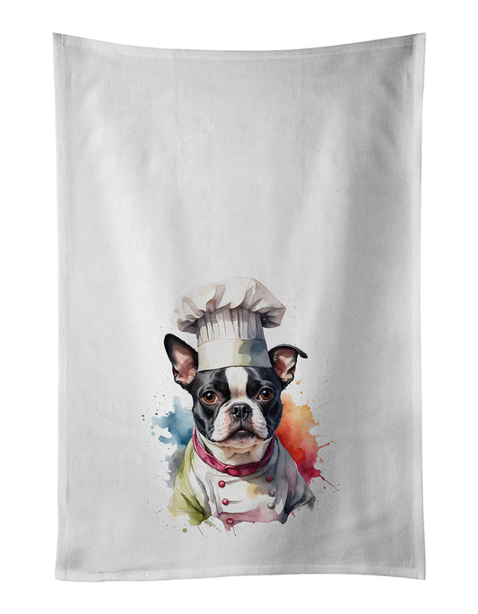 Buy this Boston Terrier Chef Kitchen Towel Set of 2