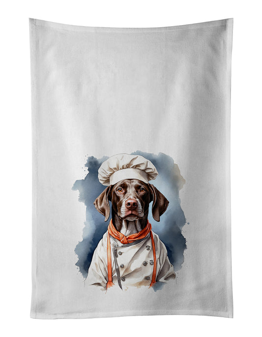 Buy this German Shorthaired Pointer Chef Kitchen Towel Set of 2