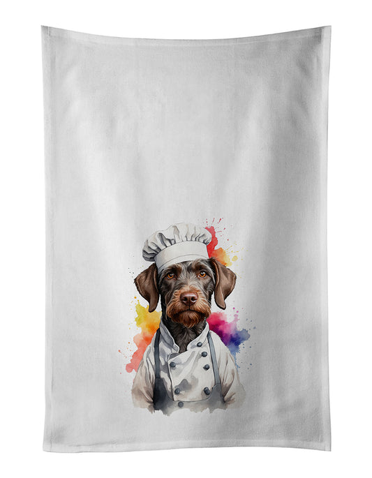 Buy this German Wirehaired Pointer Chef Kitchen Towel Set of 2