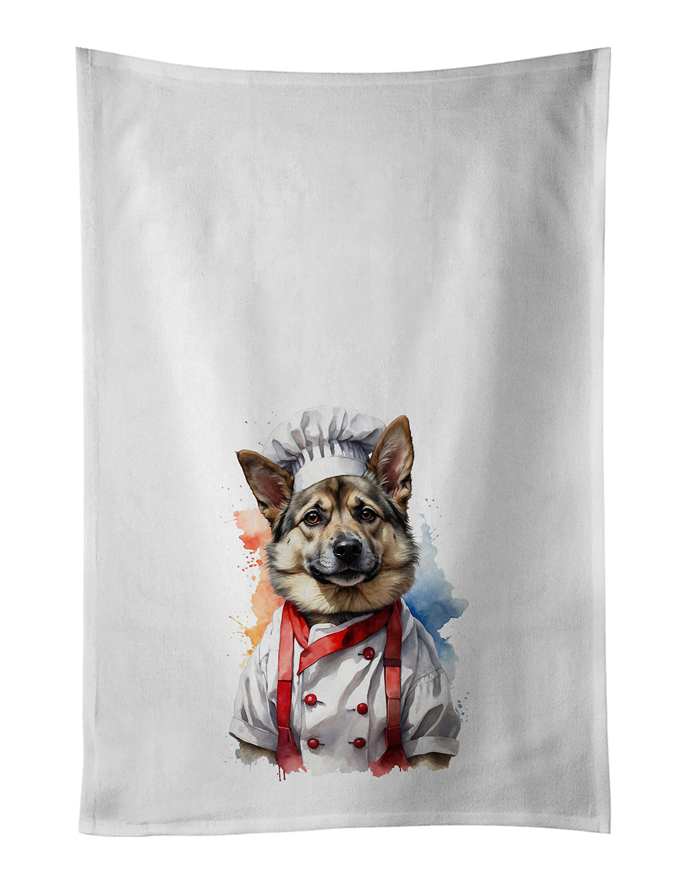 Buy this Norwegian Elkhound Chef Kitchen Towel Set of 2