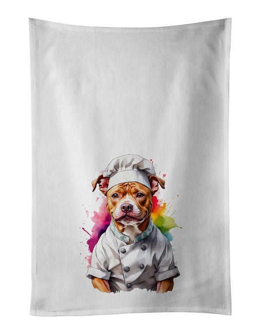 Buy this Pit Bull Terrier Chef Kitchen Towel Set of 2