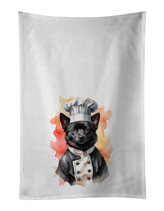 Buy this Schipperke Chef Kitchen Towel Set of 2