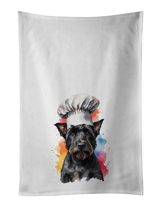 Buy this Scottish Terrier Chef Kitchen Towel Set of 2