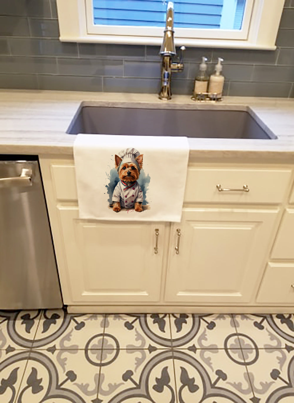 Yorkshire Terrier Chef Kitchen Towel Set of 2