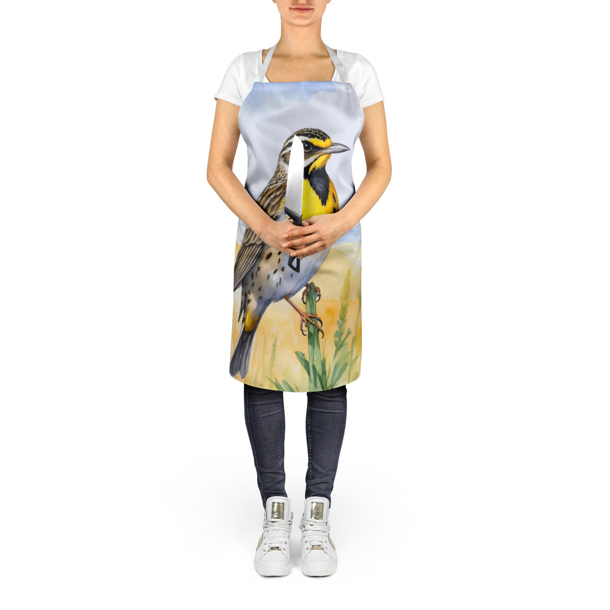 Nebraska Western Meadowlark Apron