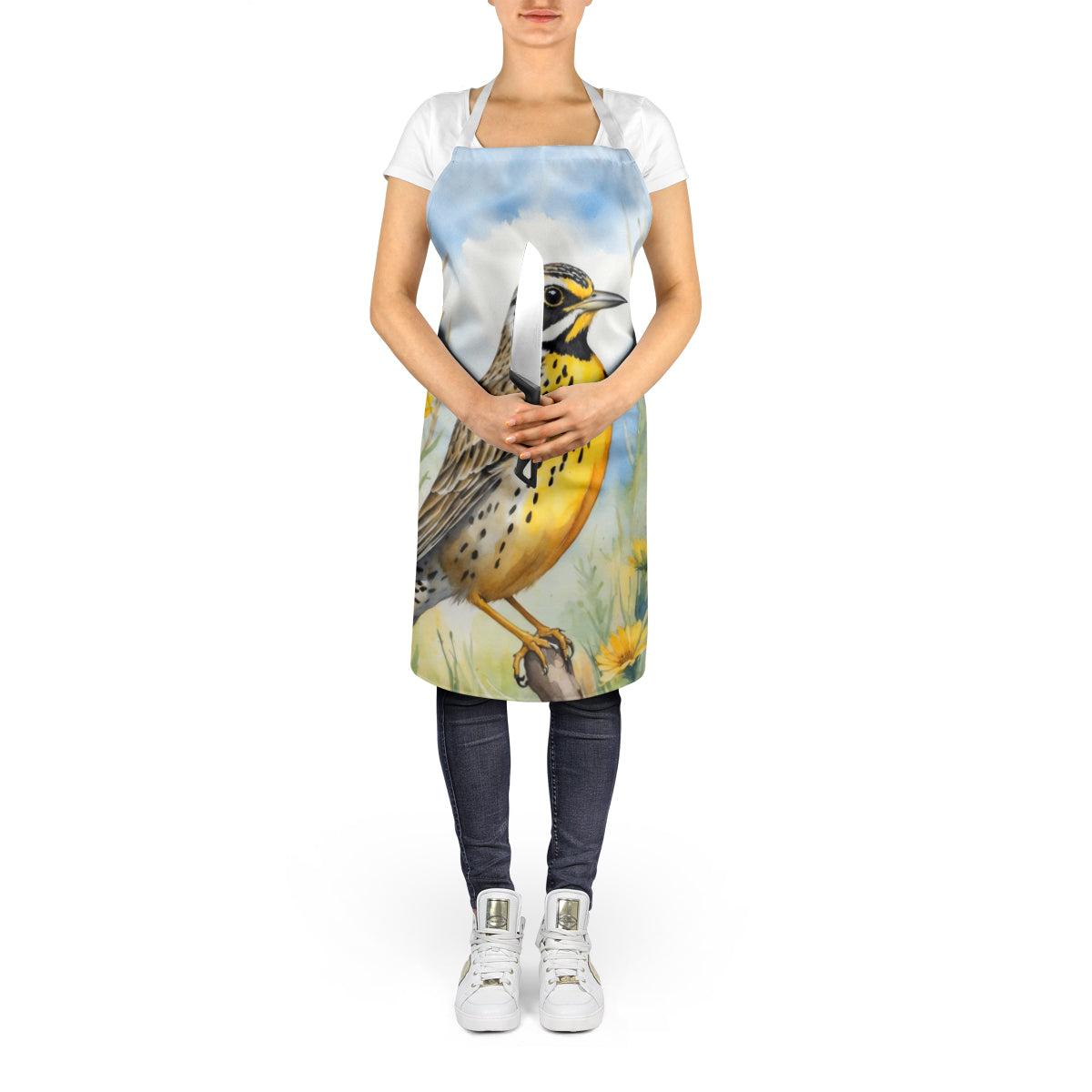 North Dakota Western Meadowlark Apron