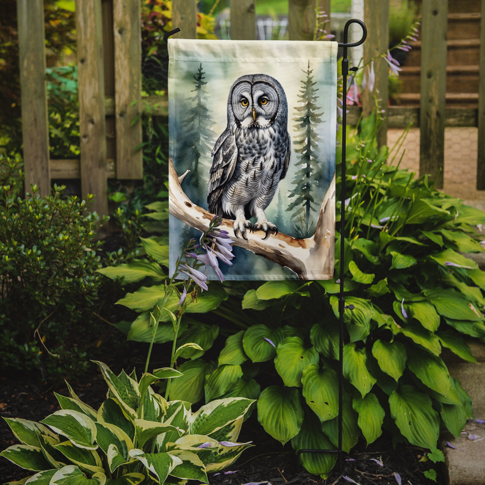 Great Gray Owl Garden Flag