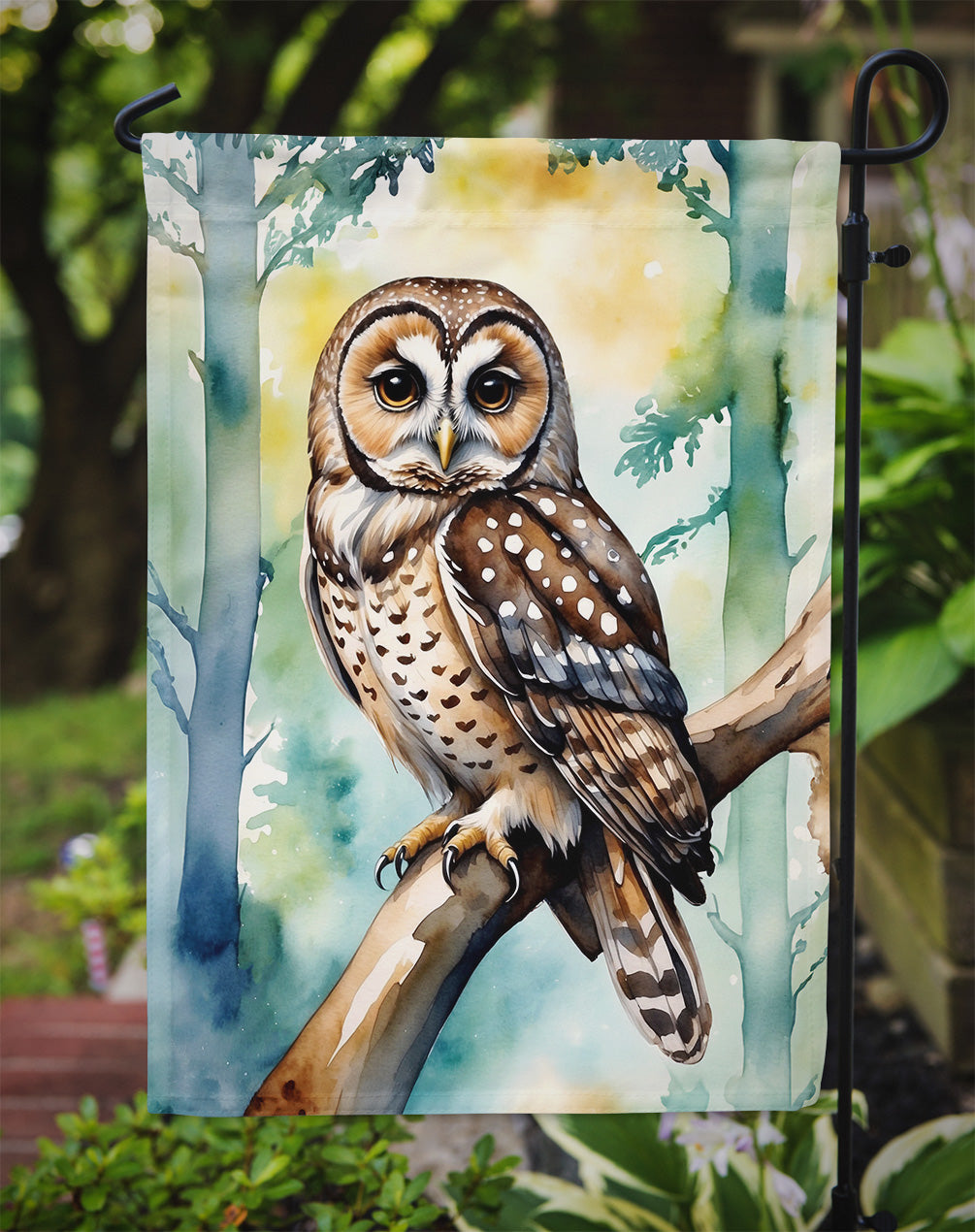 Spotted Owl Garden Flag