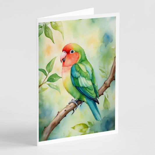 Buy this Peachfaced Lovebird Greeting Cards Pack of 8