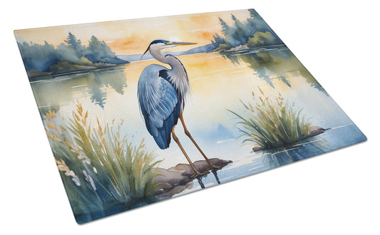 Buy this Blue Heron in the Golden Hour Glass Cutting Board