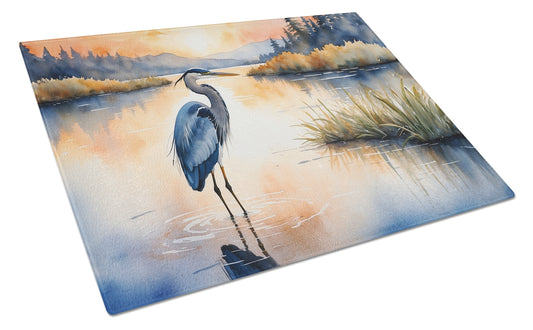 Buy this Blue Heron in the Golden Hour Glass Cutting Board