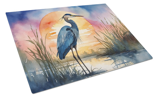 Buy this Blue Heron Setting Sun Glass Cutting Board