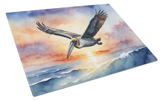 Buy this Pelican Fyling at Sunrise Glass Cutting Board