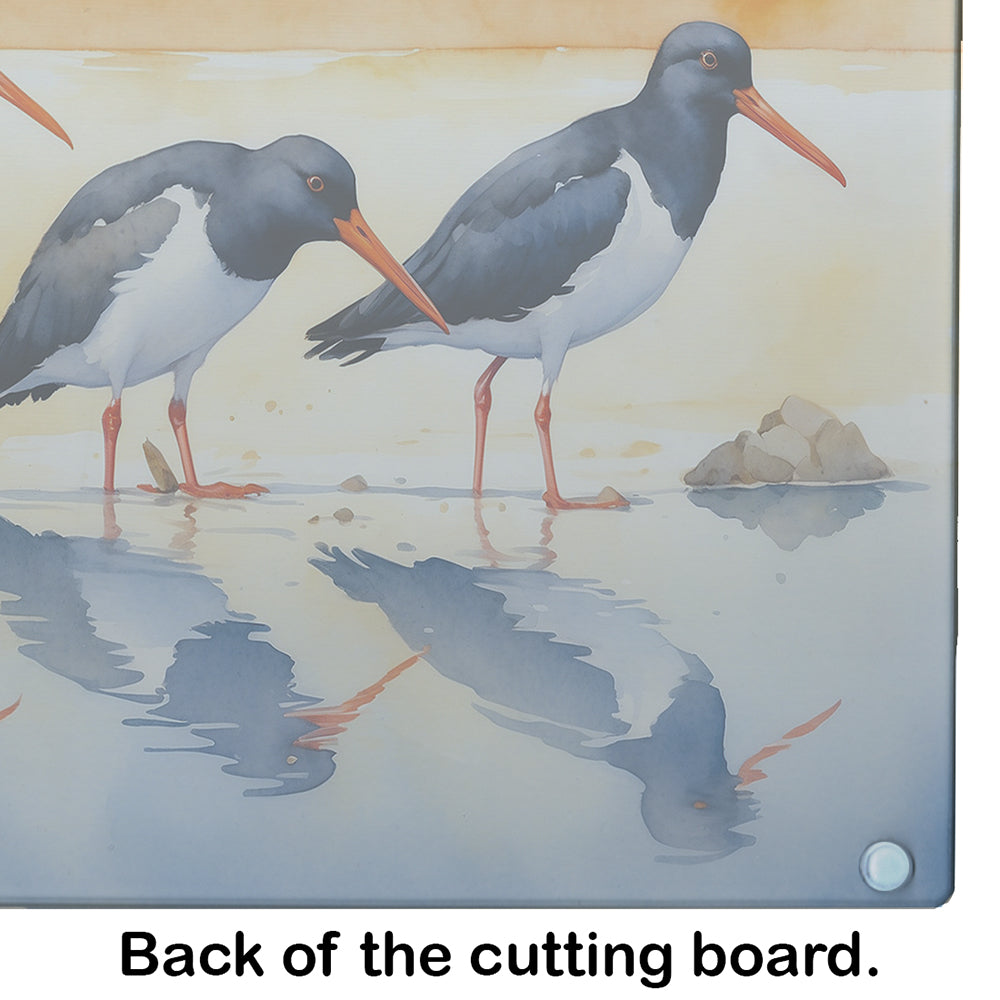 Oystercatchers Foraging Glass Cutting Board