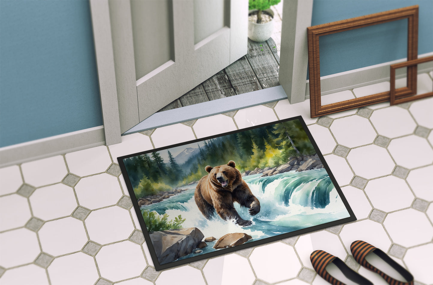 Alaskan Wilderness Grizzly Bear Doormat