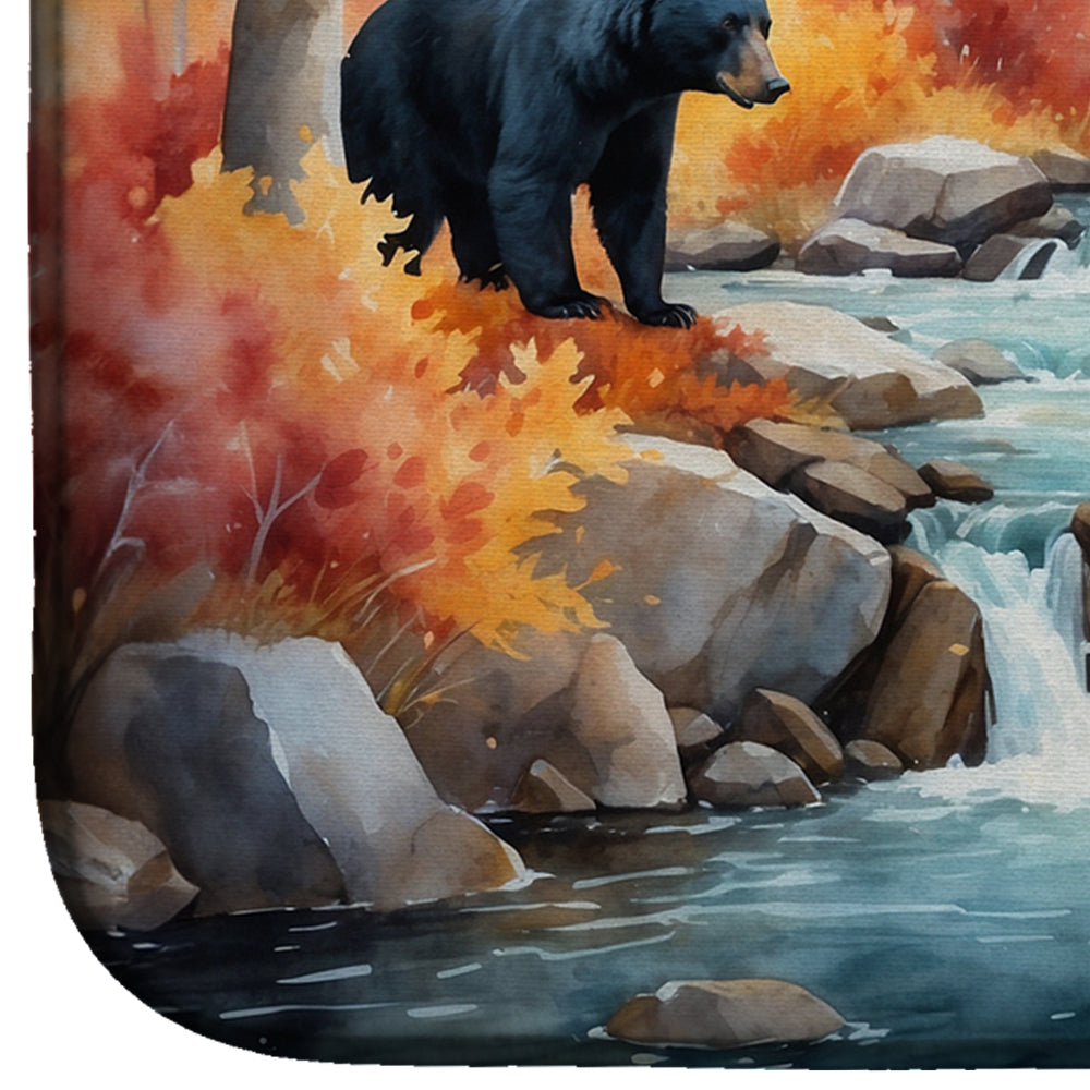 Bears Autumn in the Woods Dish Drying Mat