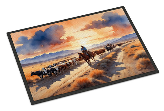 Buy this Cattle Drive at Sunset Doormat