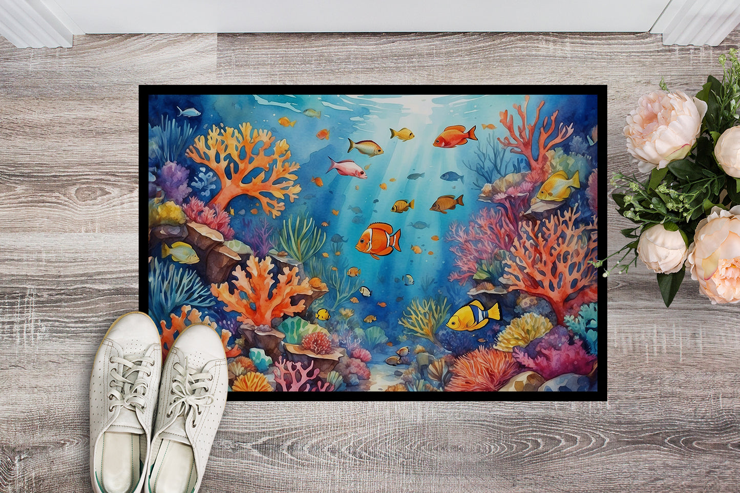 Coral and Fish Doormat