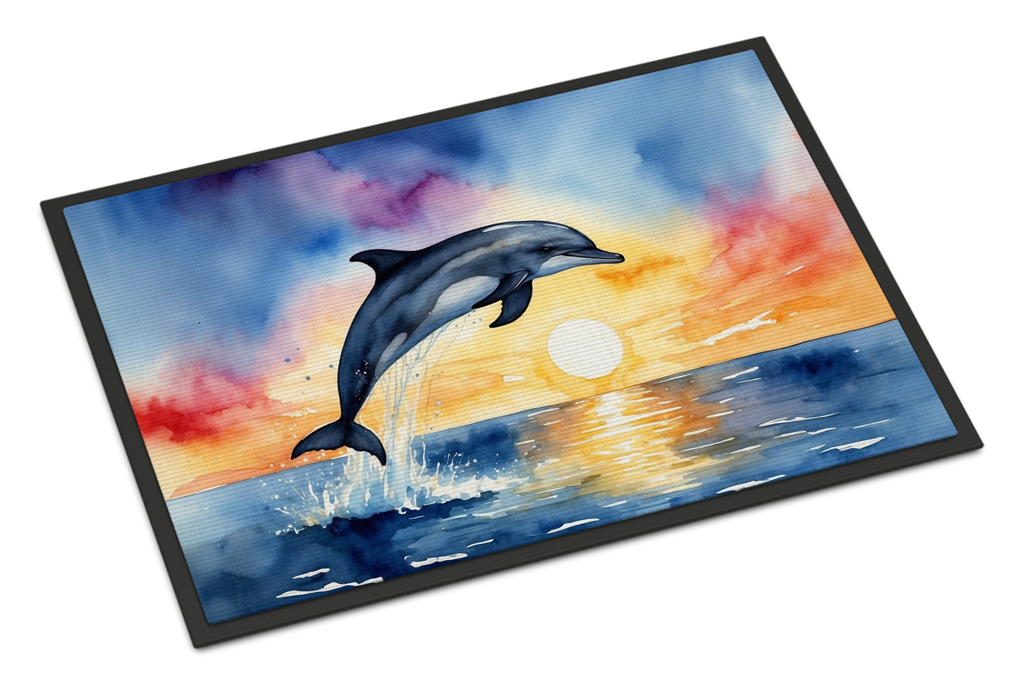 Buy this Dolphin Leaping at Sunrise Doormat