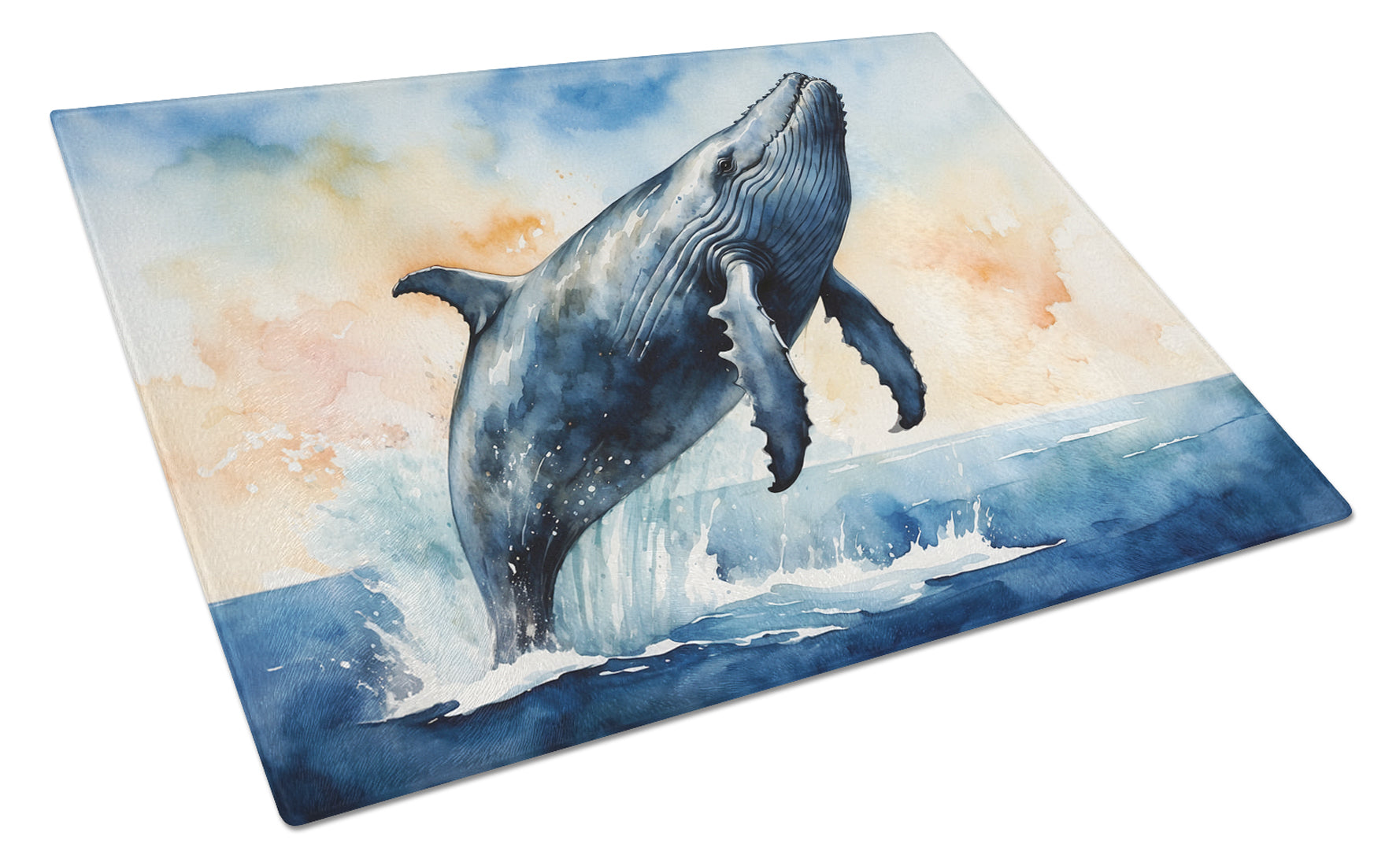 Buy this Humpback Whale Breaching Glass Cutting Board