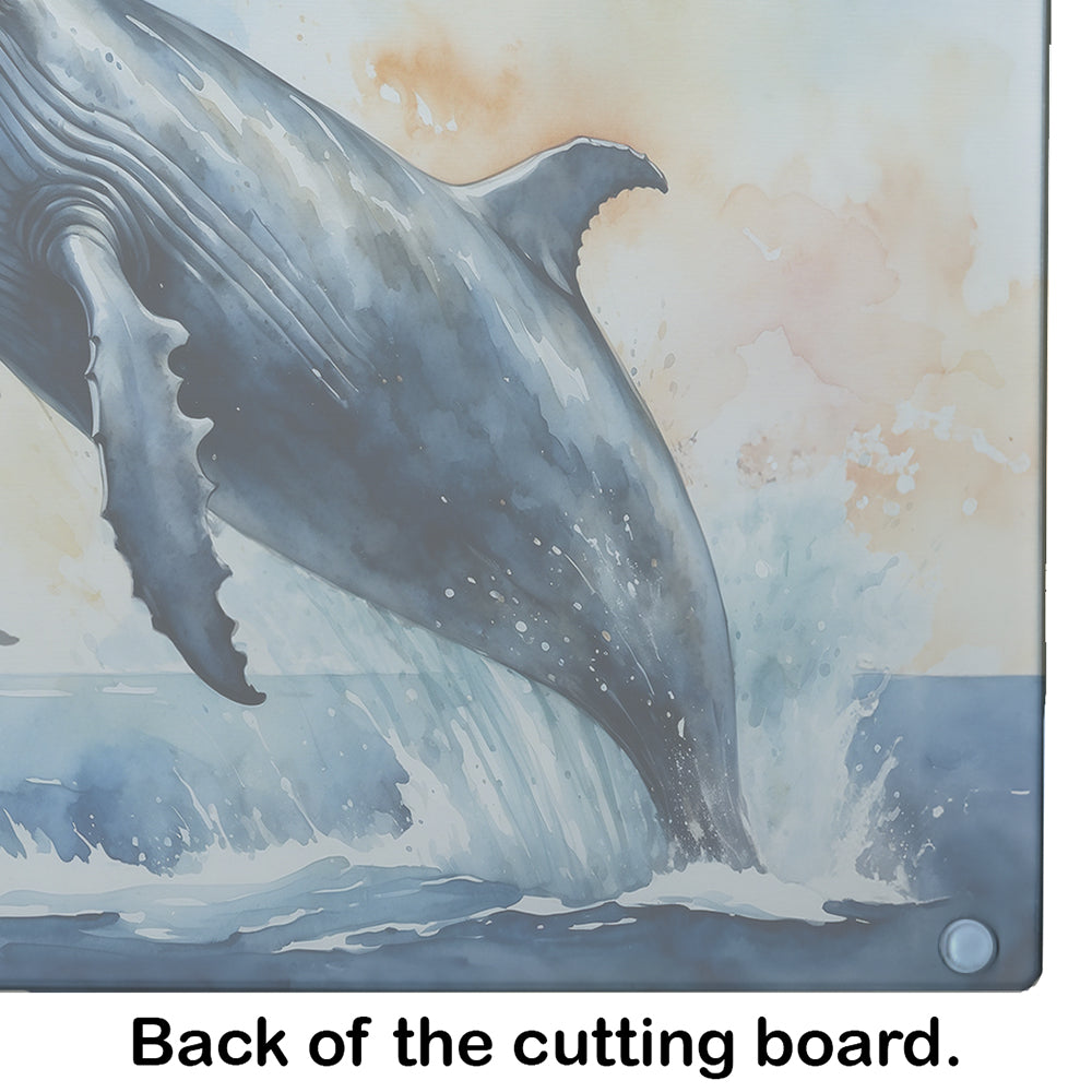 Humpback Whale Breaching Glass Cutting Board