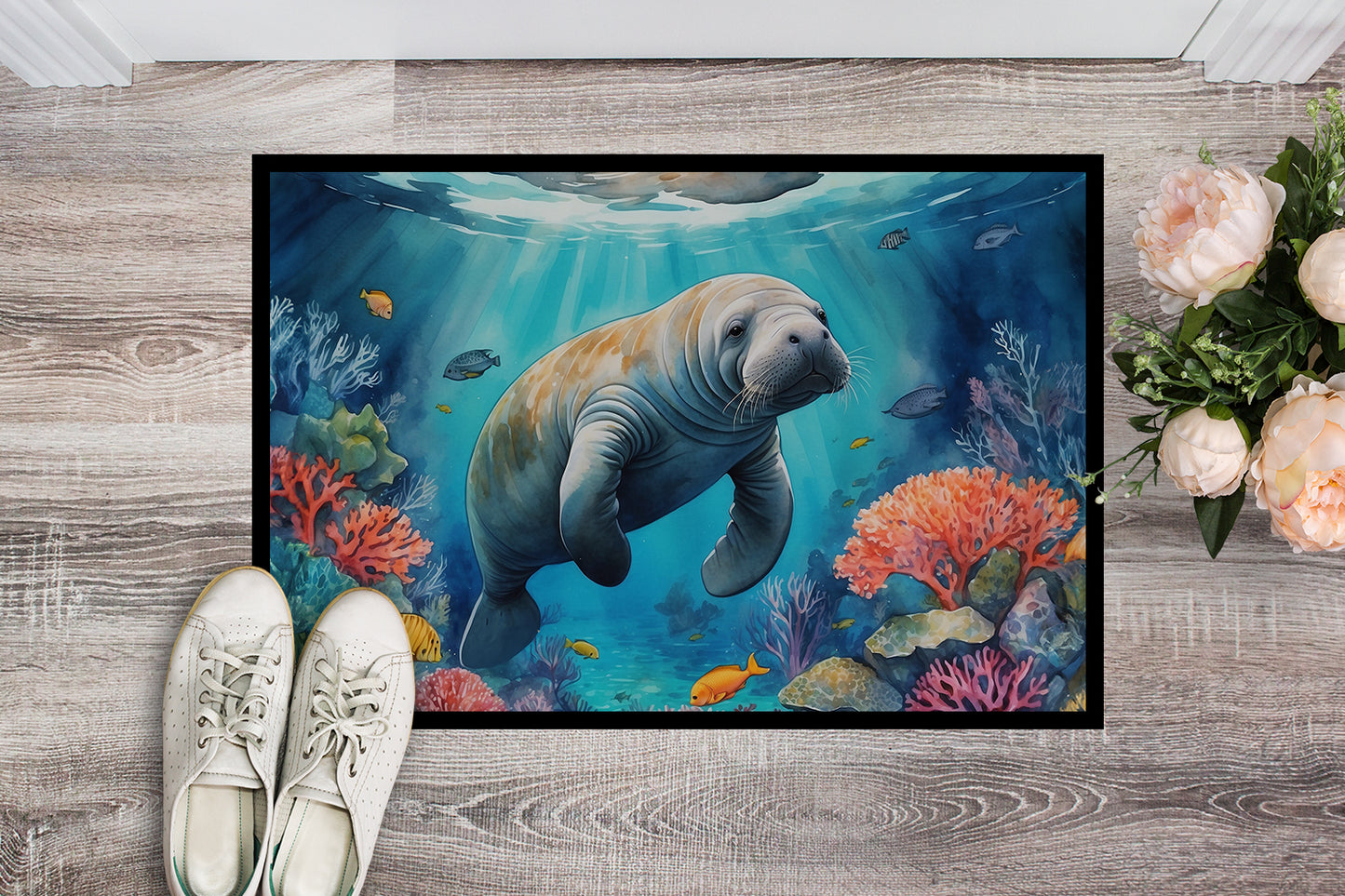 Manatee and Coral Reefs Doormat