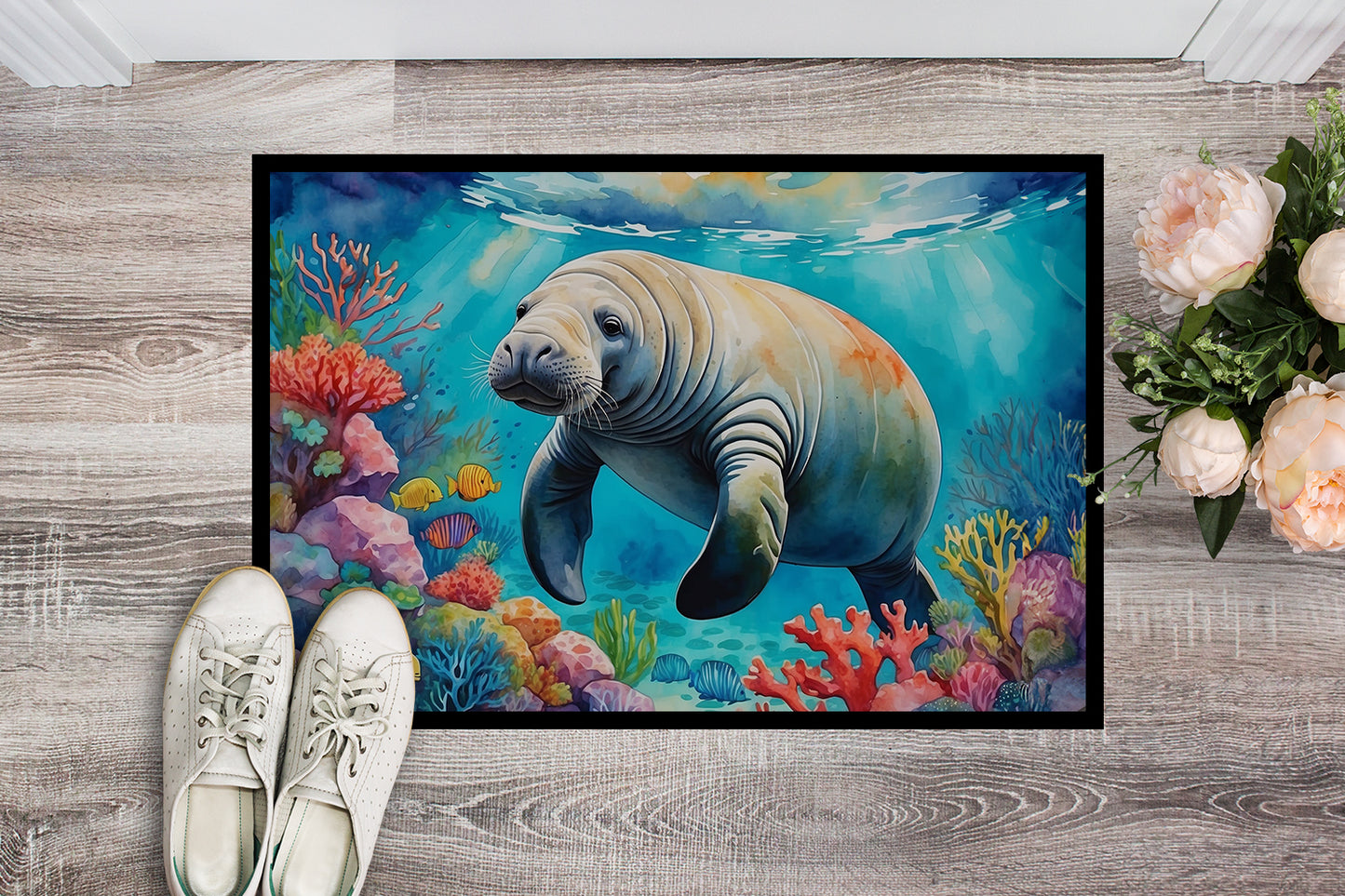 Manatee and Coral Reefs Doormat