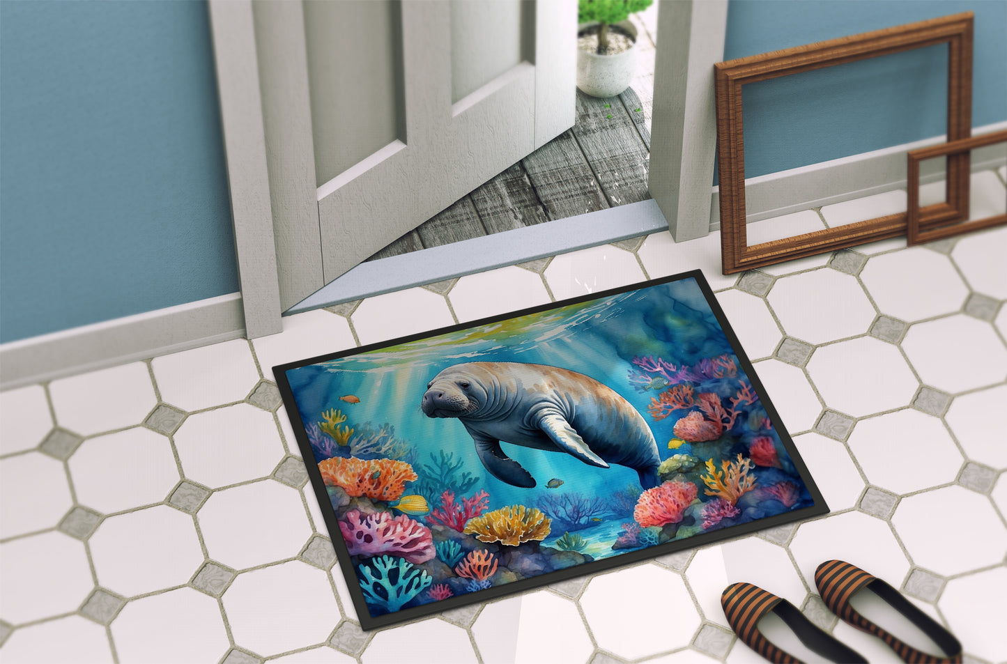 Manatee and Coral Reefs Doormat