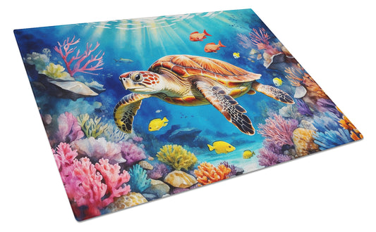 Buy this Turtle and Reefs Glass Cutting Board