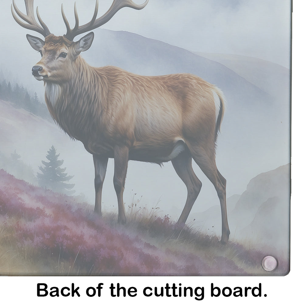 Highland Red Deer Glass Cutting Board