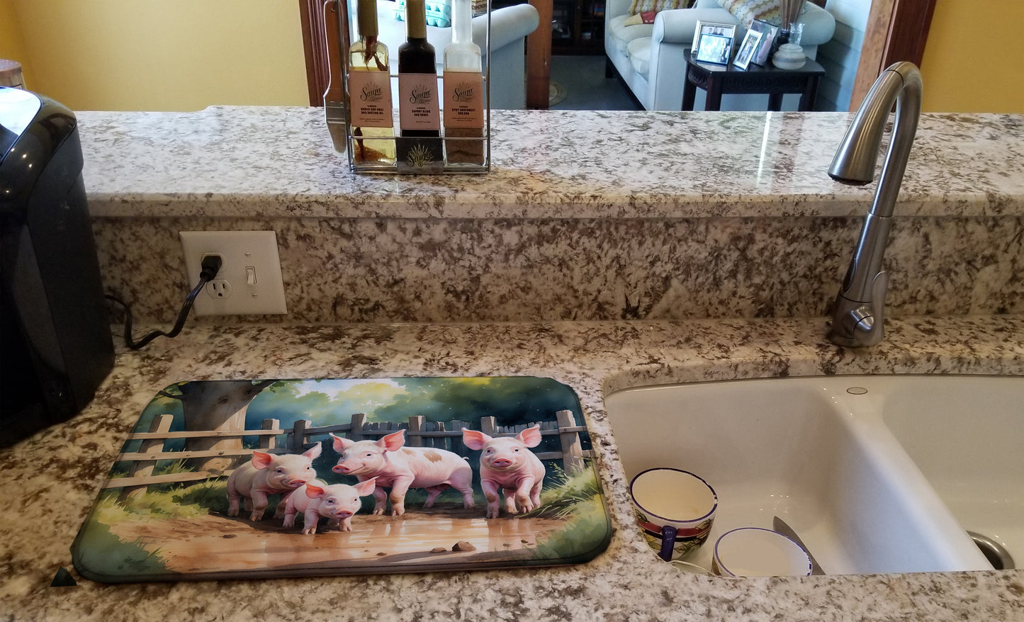 Piglets in the Mud Dish Drying Mat