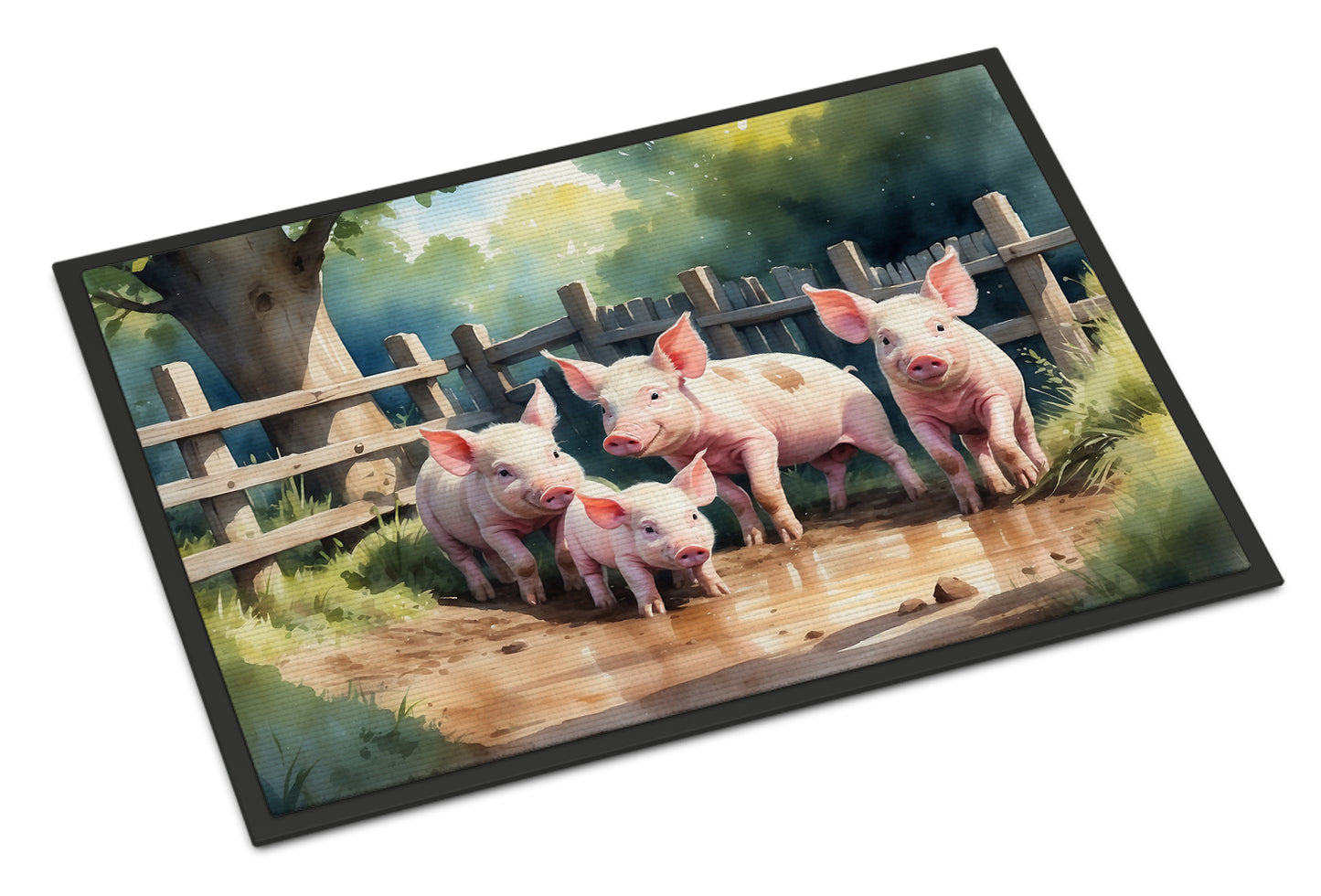 Buy this Piglets in the Mud Doormat