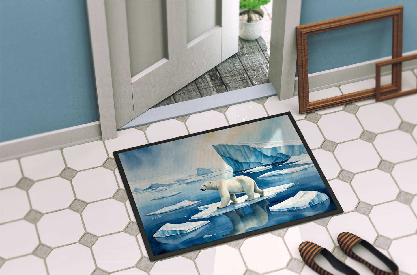 Polar Bear on the Ice Doormat