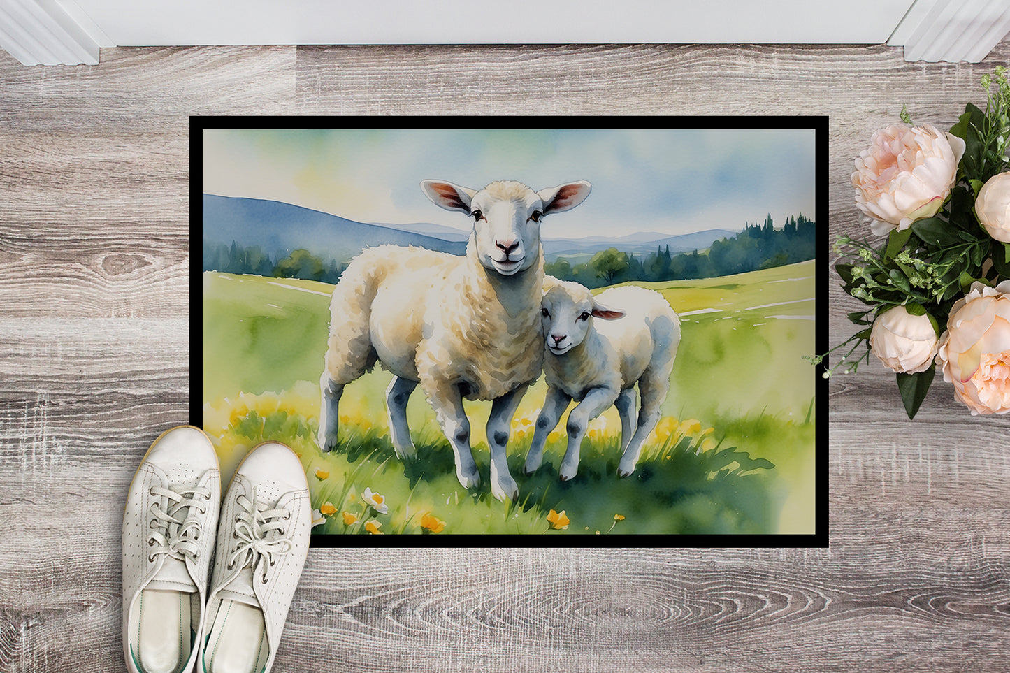 Springtime Lambs Doormat