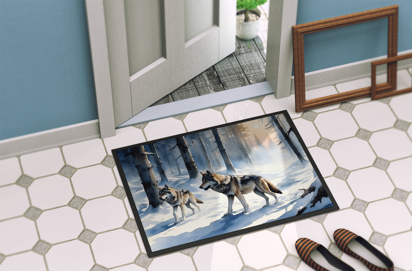 Winter Wolves Doormat