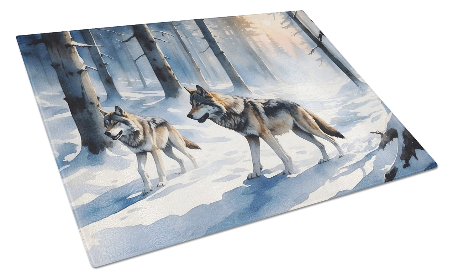 Buy this Winter Wolves Glass Cutting Board